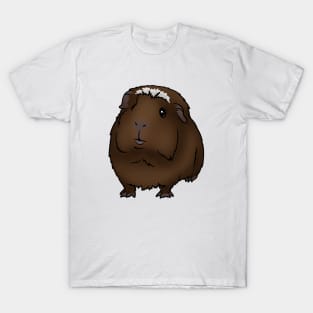 Brown with White Crested Guinea Pig T-Shirt